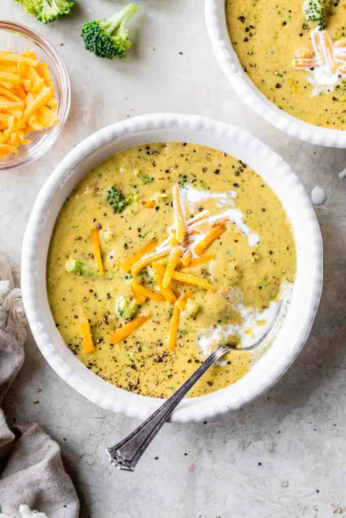 Healthy Broccoli Cheese Soup