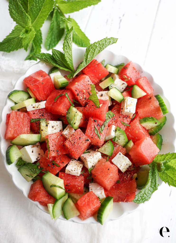Watermelon Salad with Fresh Mint