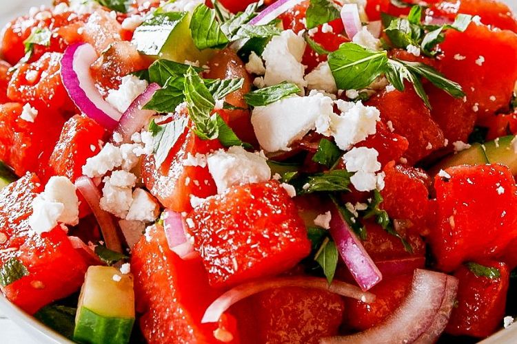 Watermelon Salad with Fresh Mint