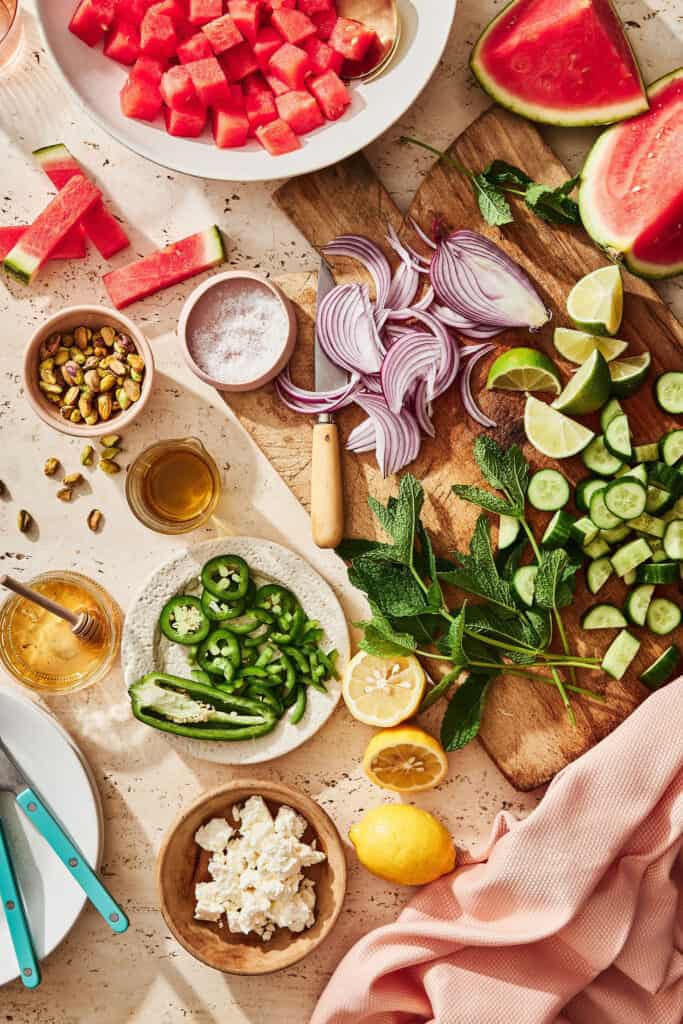 Watermelon Salad with Fresh Mint