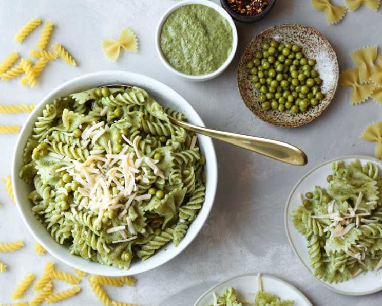 Gaby’s Pasta with Peas And Pesto