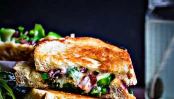 Roasted Broccoli and Red Pepper Grilled Cheese