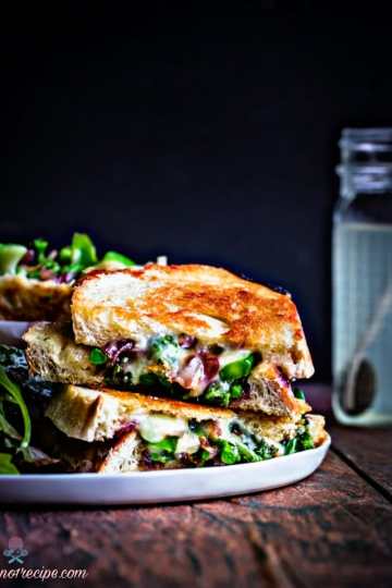 Roasted Broccoli and Red Pepper Grilled Cheese