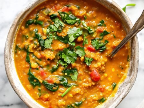 Healthy Lentil Curry with Tomatoes