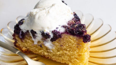 Delicious Lemon Yogurt Cake with Blueberry