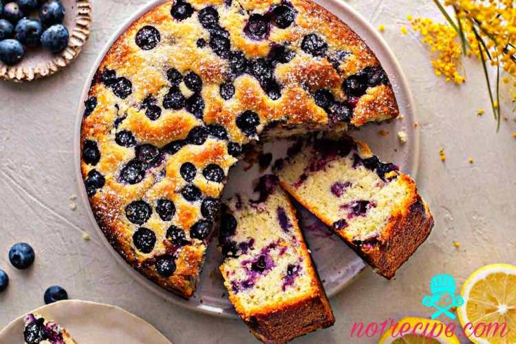 Delicious Lemon Yogurt Cake with Blueberry