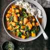 Healthy Sweet Potatoes and Coconut Kale Curry