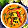 Thai red curry and vegetables