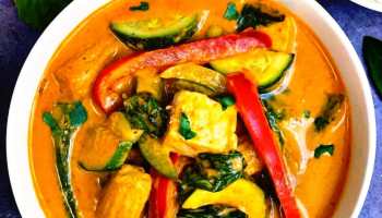 Thai red curry and vegetables