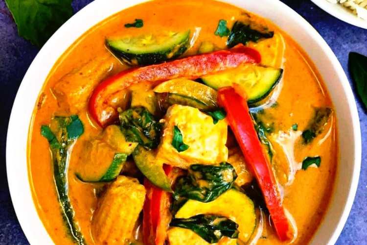 Thai red curry and vegetables