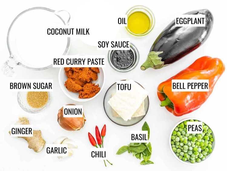 Thai red curry and vegetables