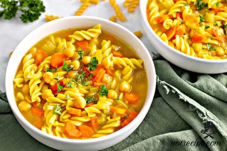 Best Vegetarian Chickpeas Noodle Soup