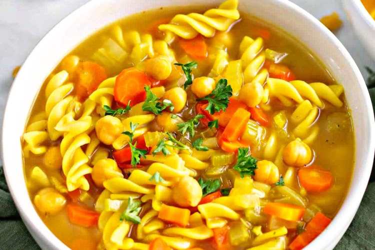 Best Vegetarian Chickpeas Noodle Soup