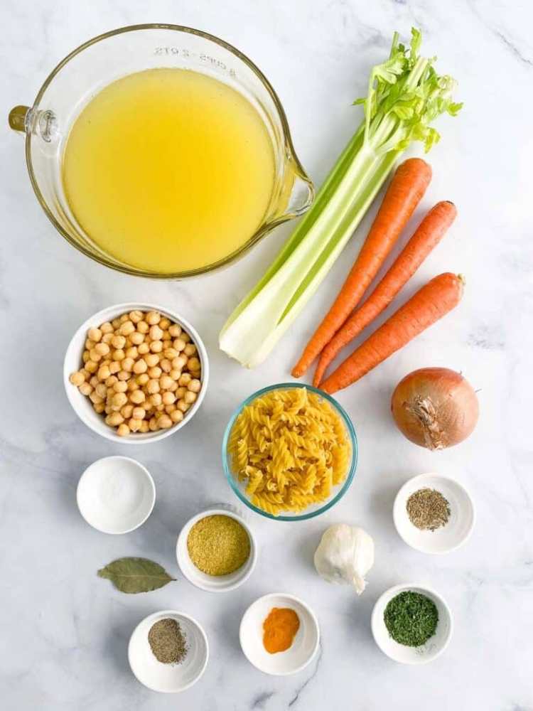Best Vegetarian Chickpeas Noodle Soup