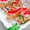 Yummy Roasted Strawberry Basil and Goat Cheese Crostini
