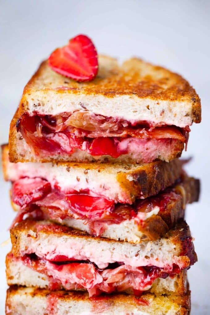 Delicious Strawberry Basil and Goat Cheese Panini