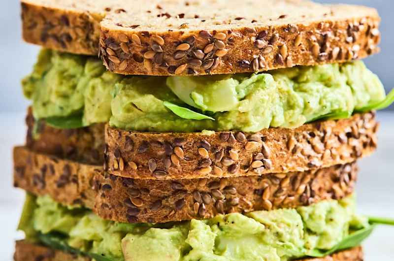 Simple Greek Fresh Avocado Sandwich
