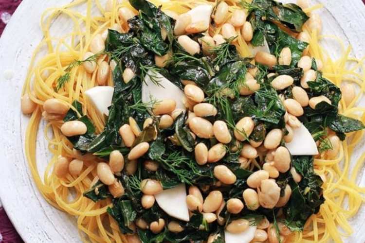 Best Lemony Collard Greens Pasta