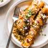 Breakfast Enchiladas with Roasted Poblano Sauce