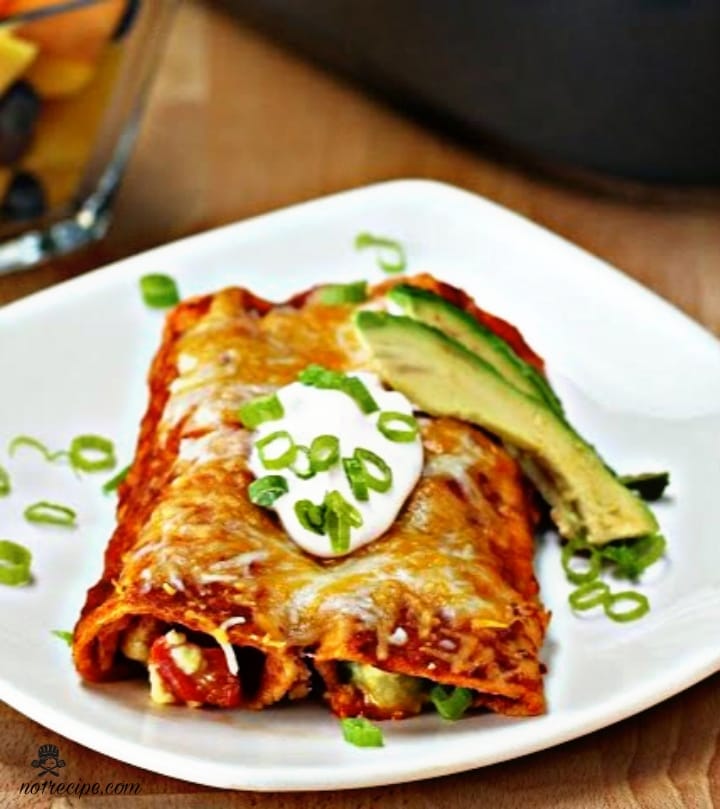 Breakfast Enchiladas with Roasted Poblano Sauce