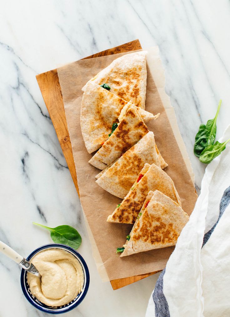 Delicious Hummus Quesadillas