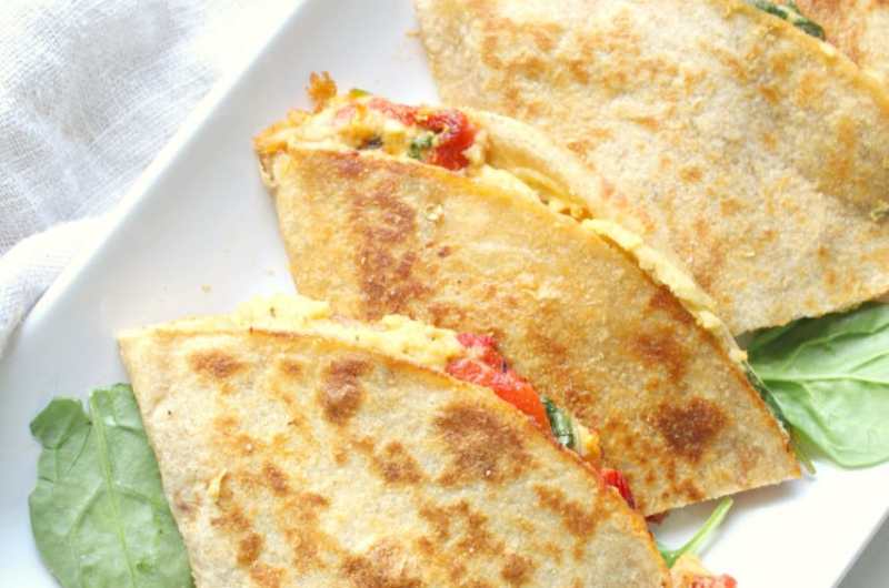 Delicious Hummus Quesadillas