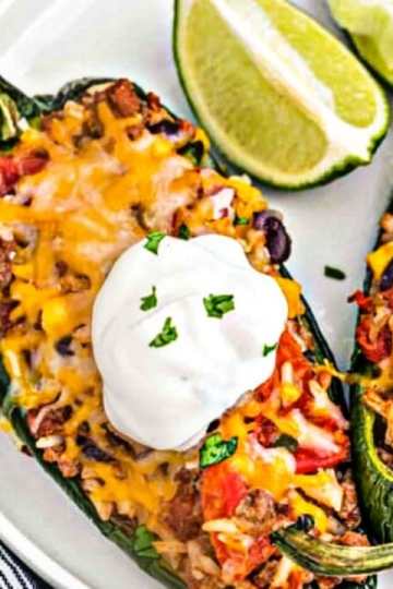 Roasted Bean-Stuffed Poblano Peppers
