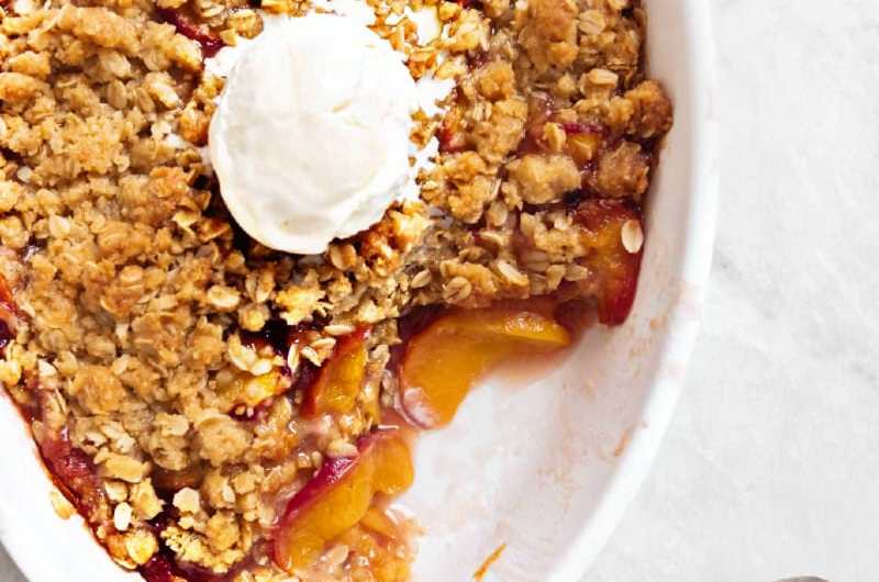 Healthy Peach Crisp (Gluten-Free)