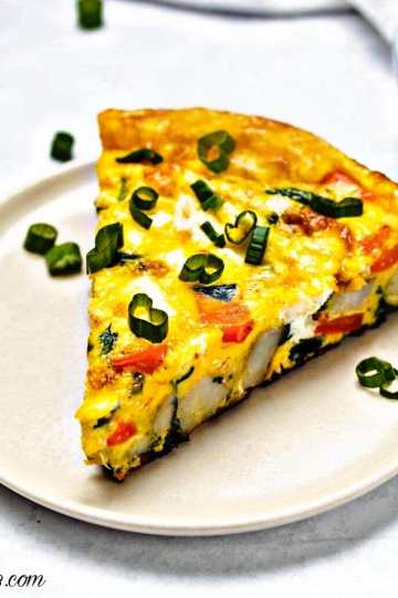 Baby Spinach Frittata and Sweet Potato Hash Crust