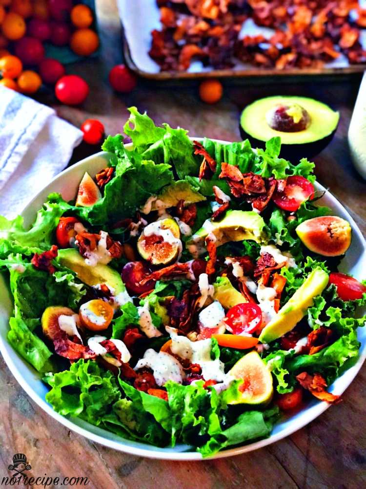 Healthy Vegetarian BLT Salad with Coconut Bacon No 1 Recipe