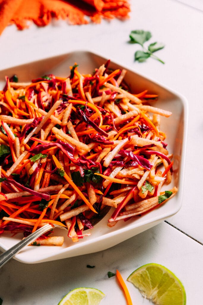 Crispy Tostadas with Jicama-Cilantro Slaw