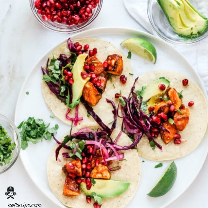 Easy to make Halloumi Tacos and Pineapple Salsa with Aji Verde