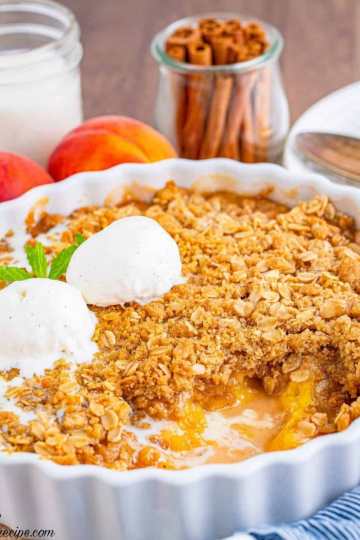Healthy Peach Crisp (Gluten-Free)