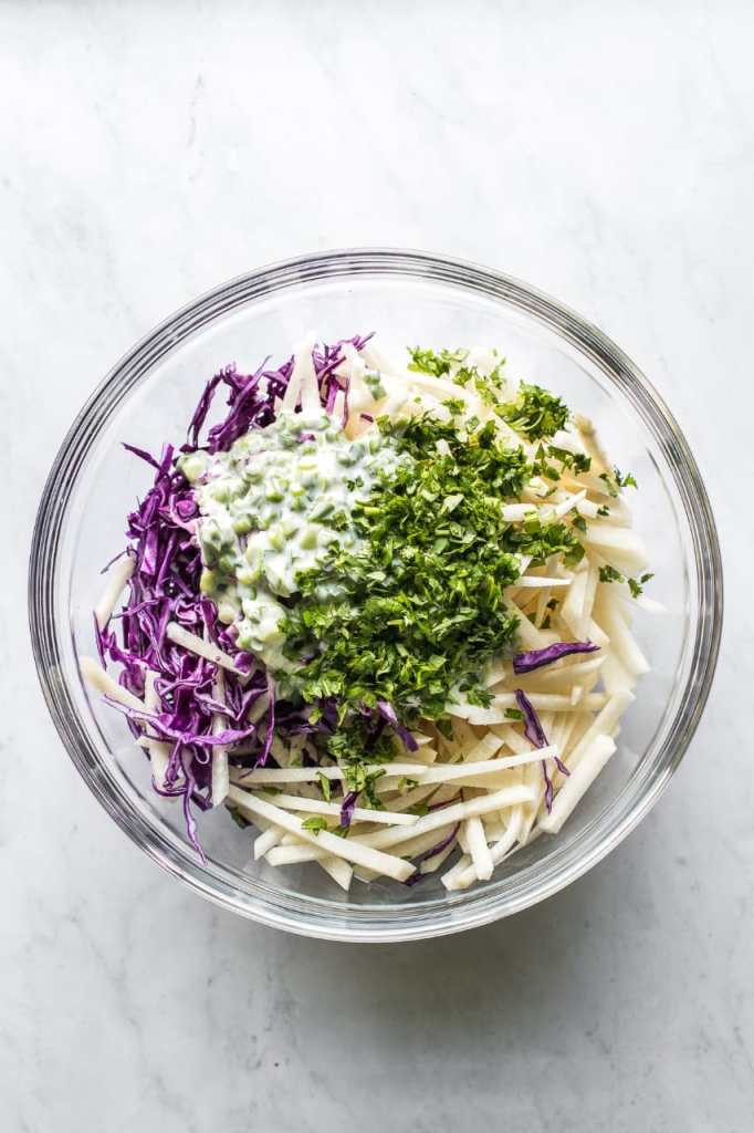 Crispy Tostadas with Jicama-Cilantro Slaw