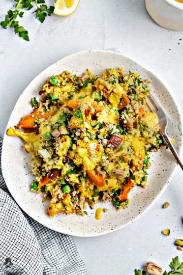Curried Coconut Quinoa and Greens