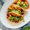 Easy to make Halloumi Tacos and Pineapple Salsa with Aji Verde