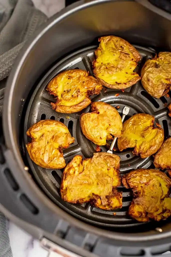 Air Fryer Crispy Smashed Potatoes
