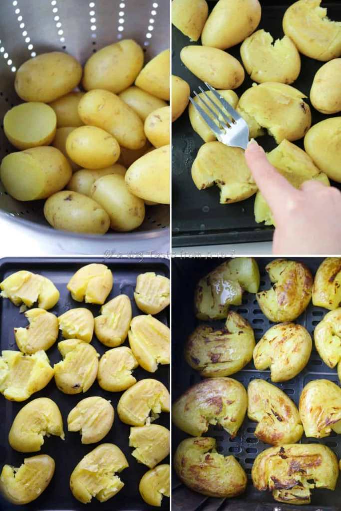 Air Fryer Crispy Smashed Potatoes
