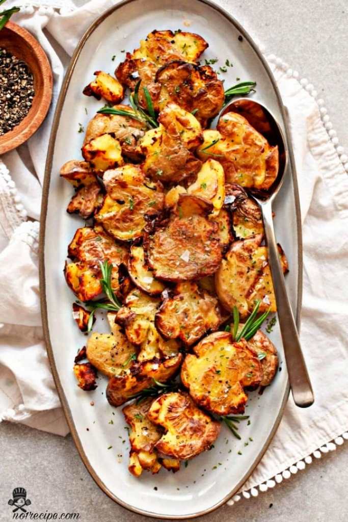 Air Fryer Crispy Smashed Potatoes