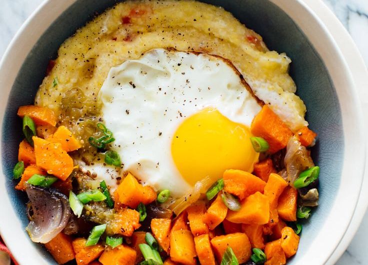 Goat Cheese Polenta with fried vegetables