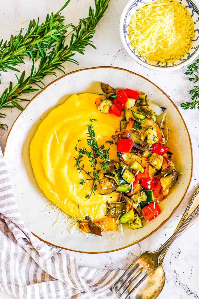 Goat cheese polenta