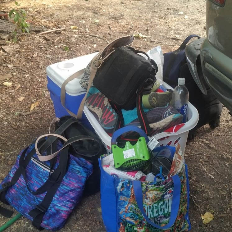 Home from a camping