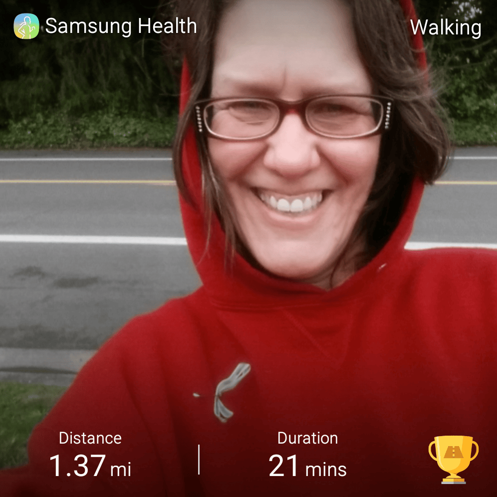 Walking makes me smile