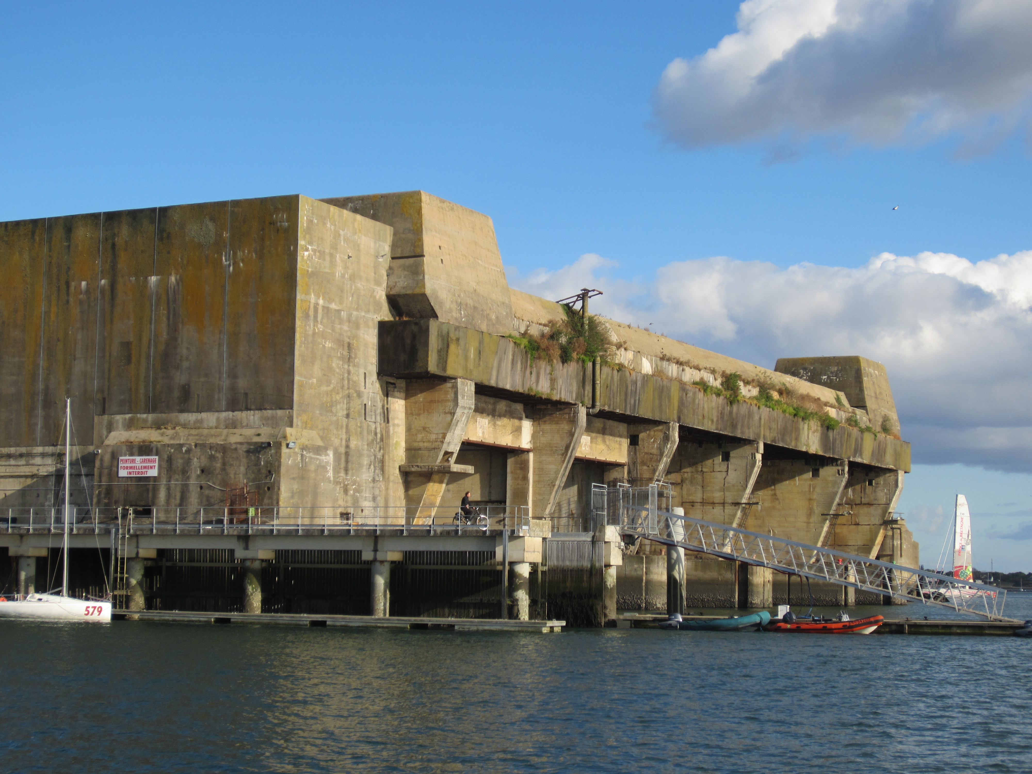 Keroman submarine base, lorient : Keroman Submarine Base In Lorient Built By The Germans During Their Occupation Of Lorient In Wwii Noble Route