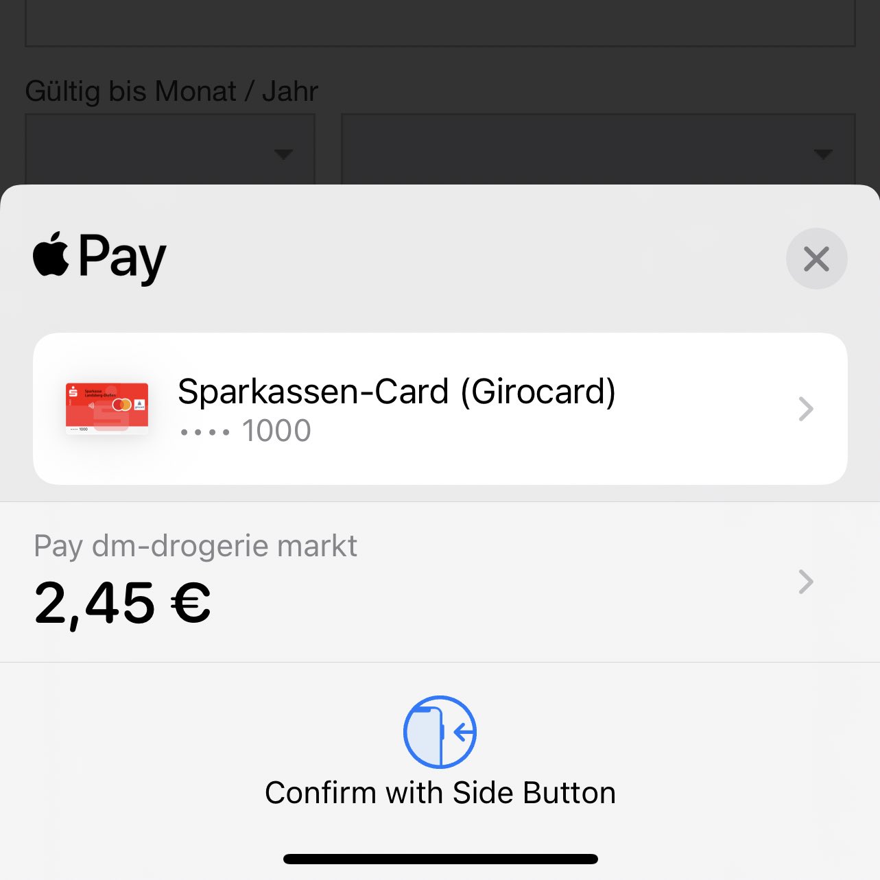 Zahlungsanforderung Apple Pay