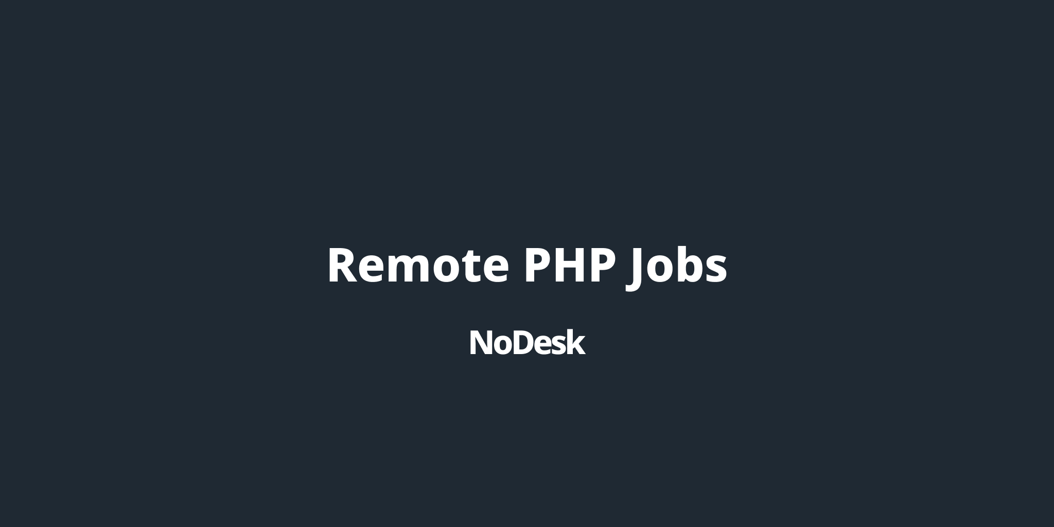 Remote php jobs
