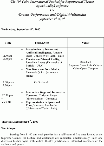 Drama, Performance and Digital Multimedia
