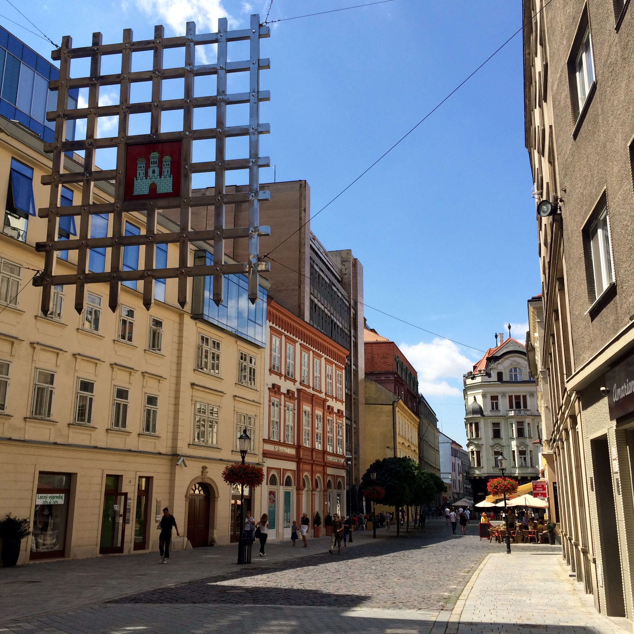 Entering the old town of Bratislava