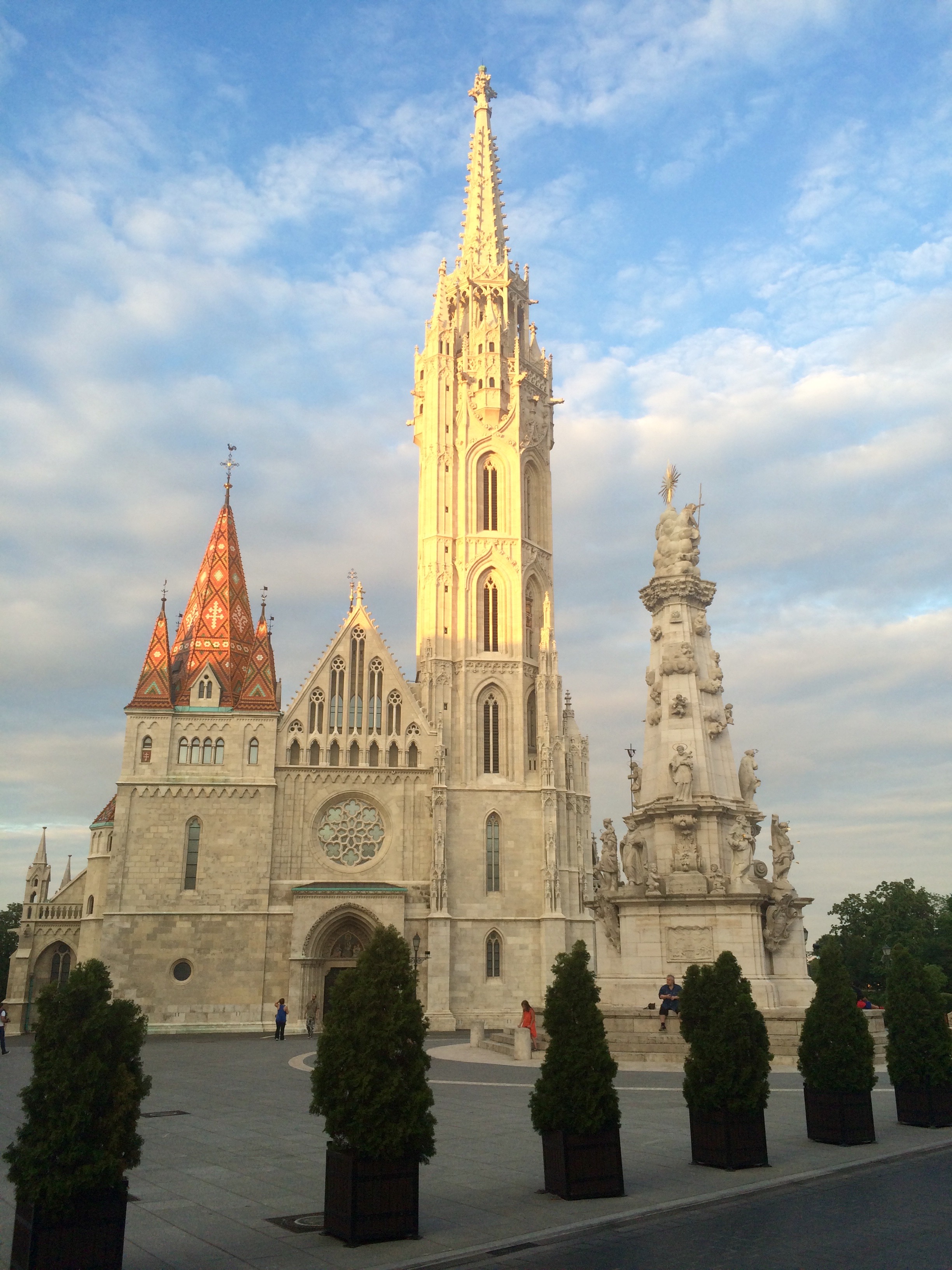 Dusk on St Matthias church on Buda hill