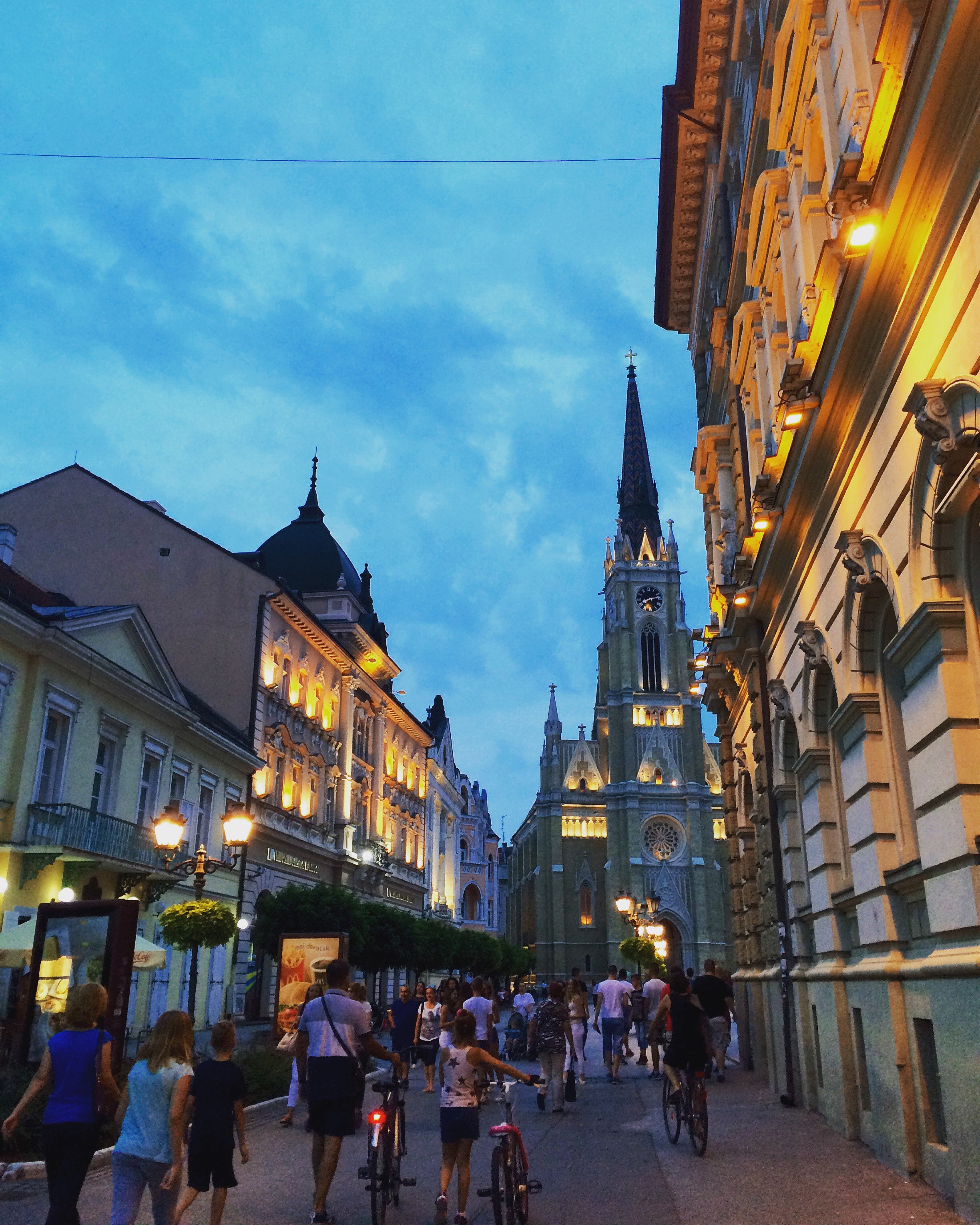 Novi Sad at dusk